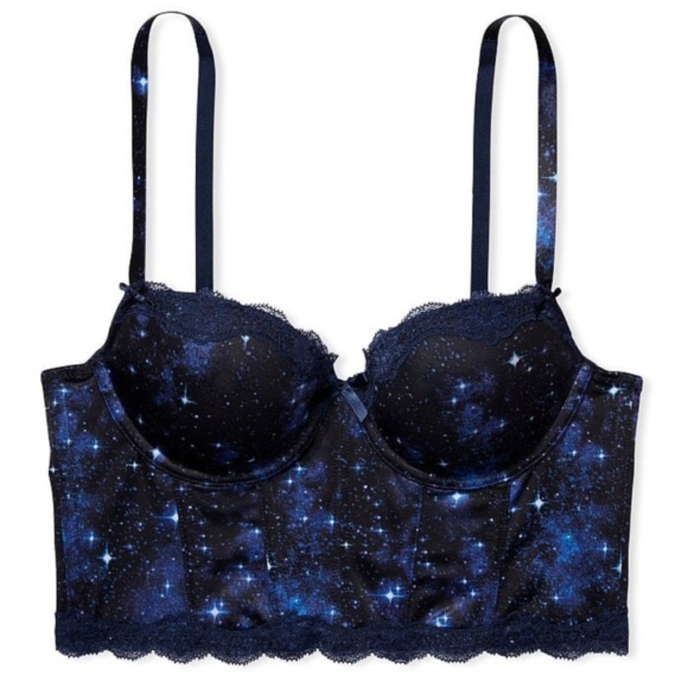 Victoria’s Secret 32C Galaxy Print Longline Celestial Bra Top // NWT